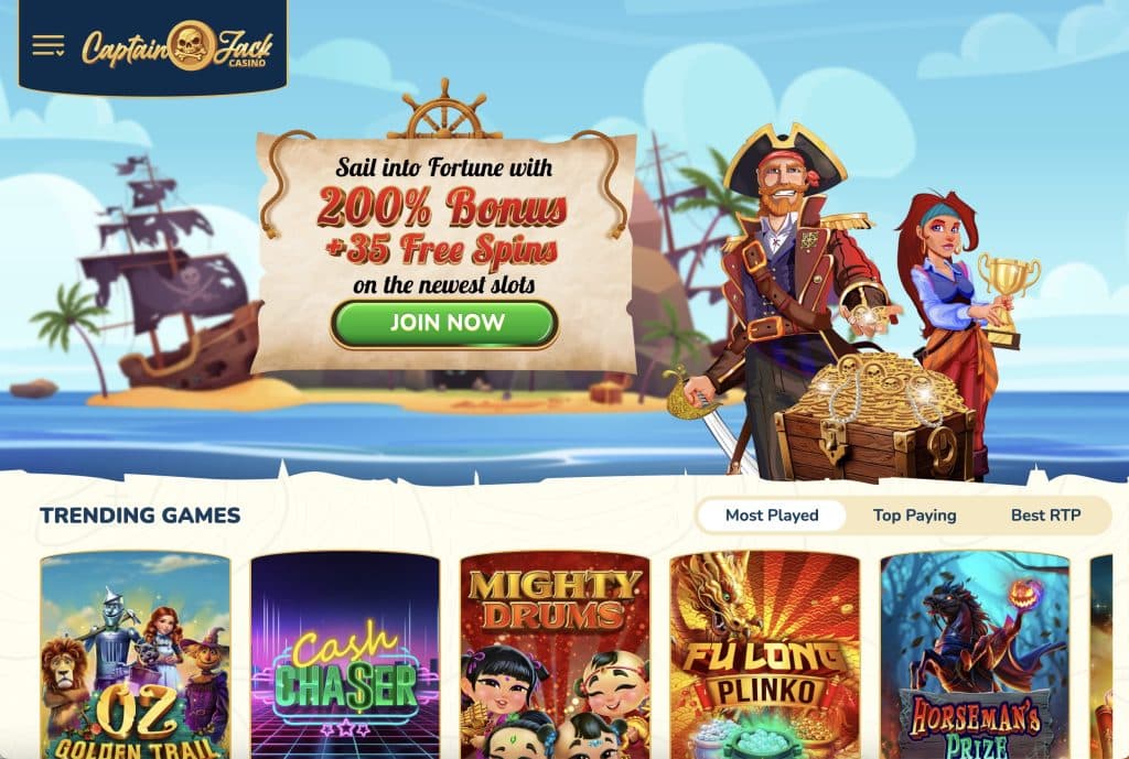 Captain Jack Cash App Casino